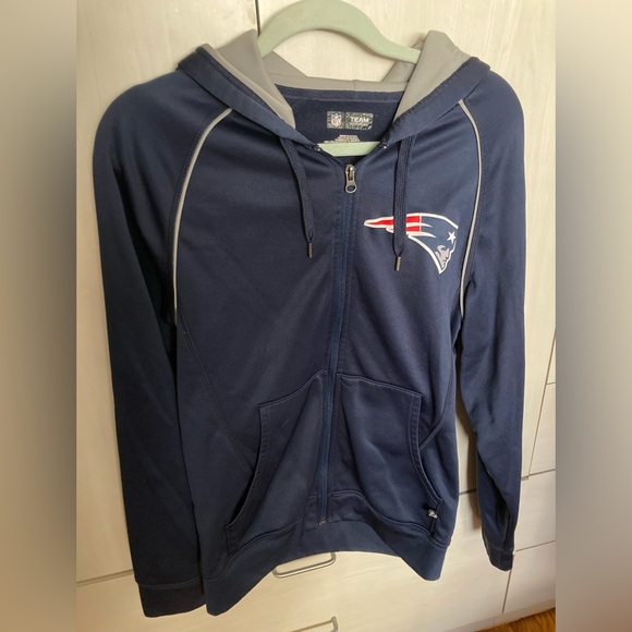 New England Patriots NFL Zip Up Sweatshirt Size Small - Picture 1 of 3